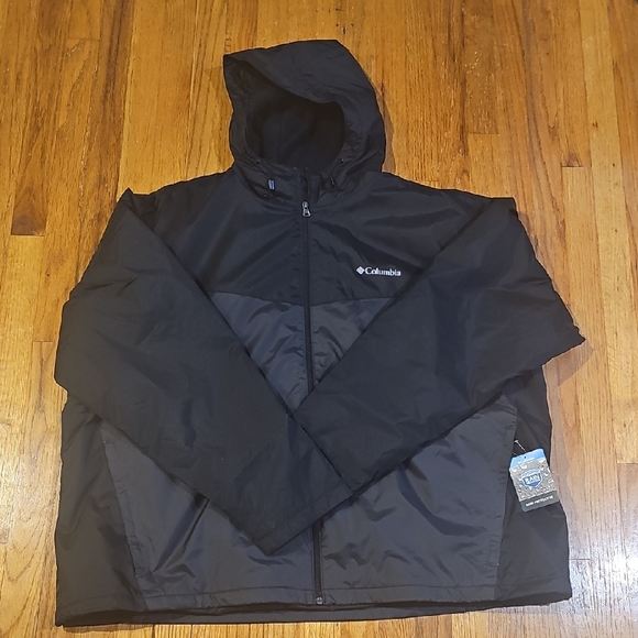 NWT Columbia Men's Black Hooded Jacket - Picture 1 of 4